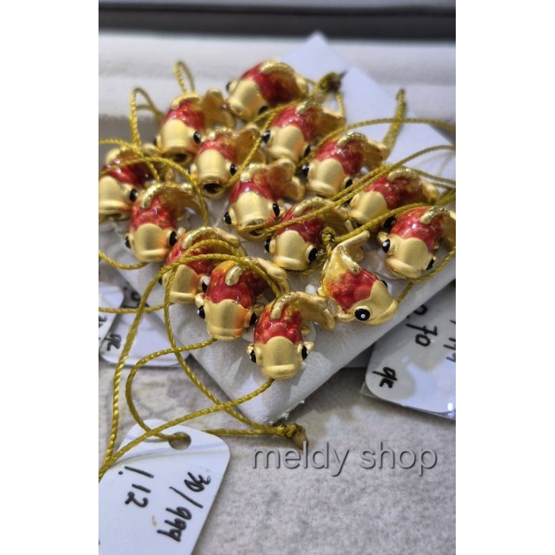 emas saja Charm mainan HK baby ikan koi fish REJEKI hongkong HK 24k ORIGINAL
