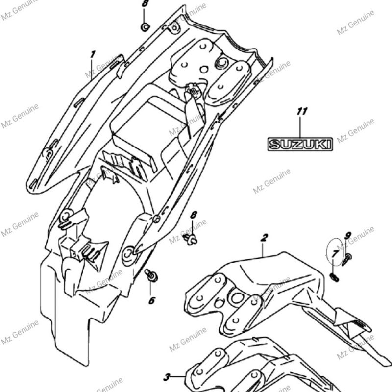 KLIP CLIP MUR BAUT BAUD SPAKBOR SLEBOR KOLONG BELAKANG SATRIA FU 150 FI INJEKSI 2016 - 2021 ASLI ORI