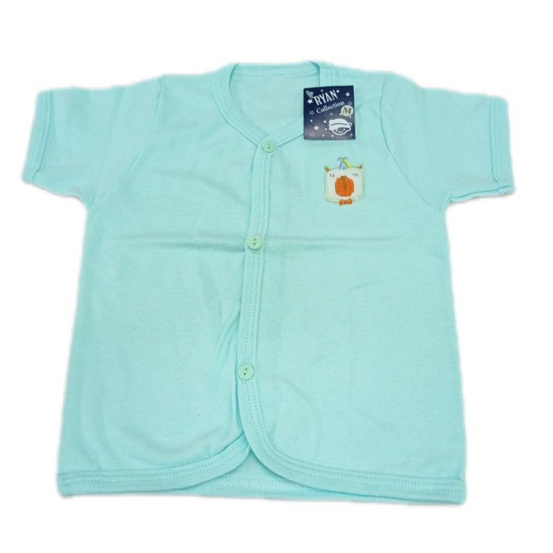 Ryan Collection Baju Pendek Bayi Warna Bordir (1pcs)