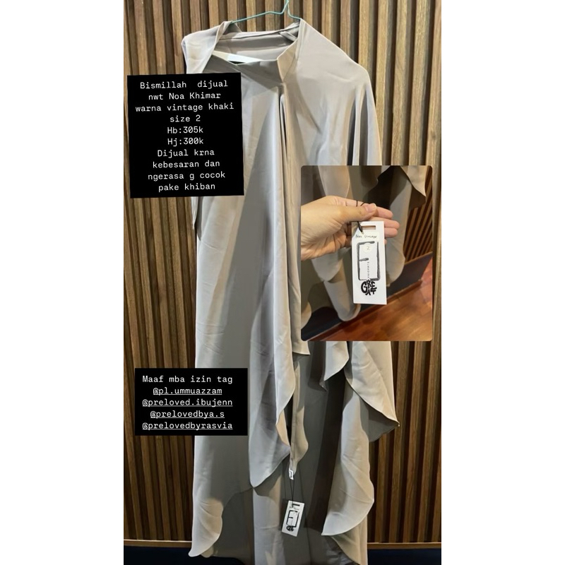nwt Noa Khimar vintage khaki