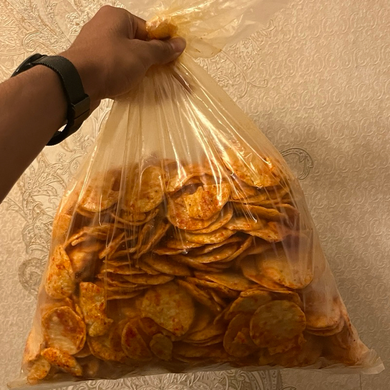 

Opak pedas 1 kg, jajanan Opak pedas manis, Opak original