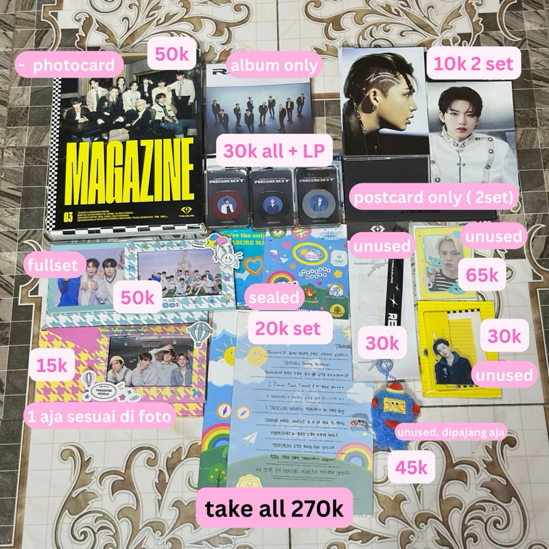 Ready Stock | T-world Frame Set, Treasure Magazine, Phone Strap Treasure Asahi, Ddahi Frame, Hyunsuk