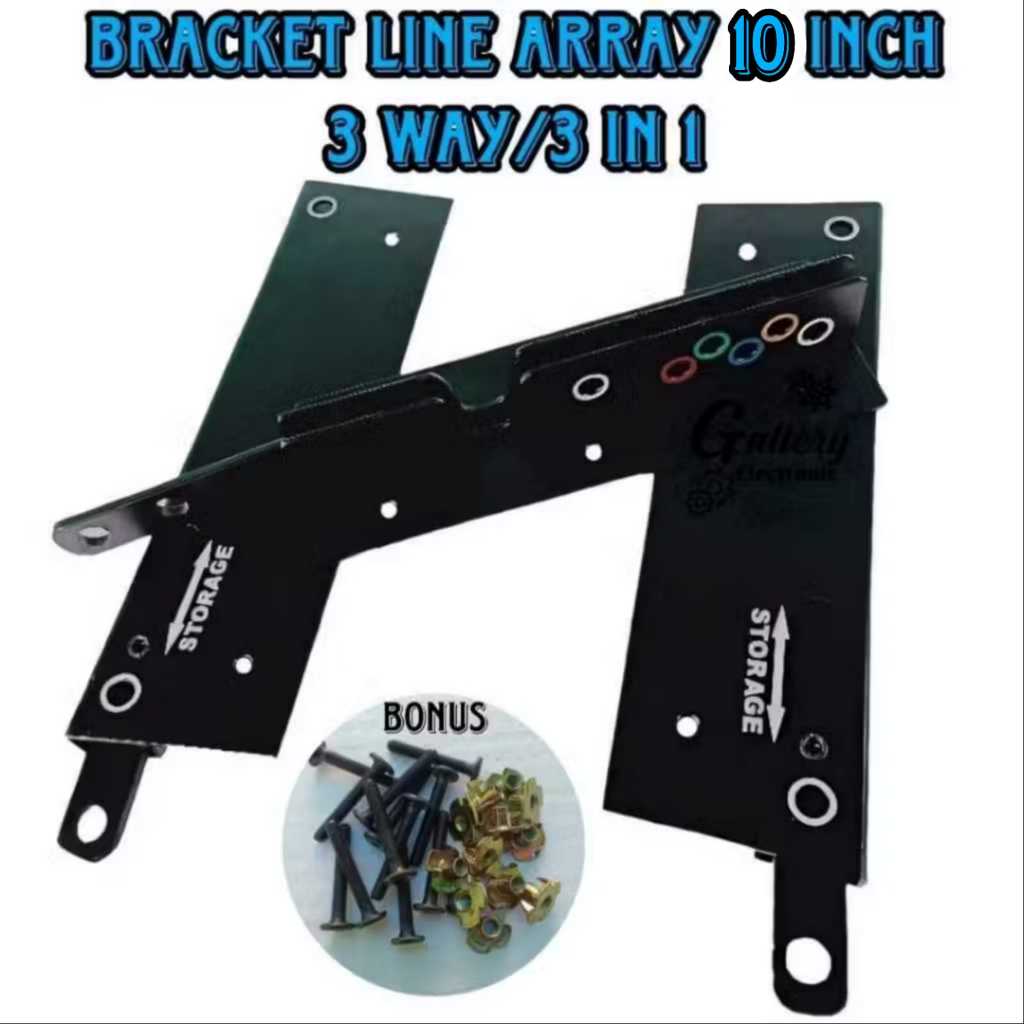 Bracket Line Array 3WAY / 3 in 1 Ukuran Box Speaker 10 inch / Breket 3x1