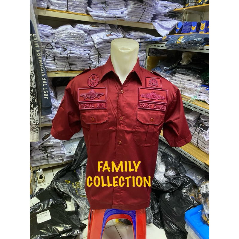 SERAGAM COAST GUARD BORDIR TIMBUL