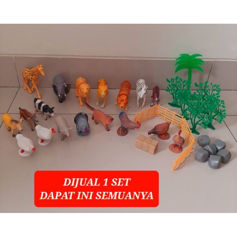mainan alat peraga hewan mainan figure hewan mainan anak pengenalan hewan mainan anak hewan karet