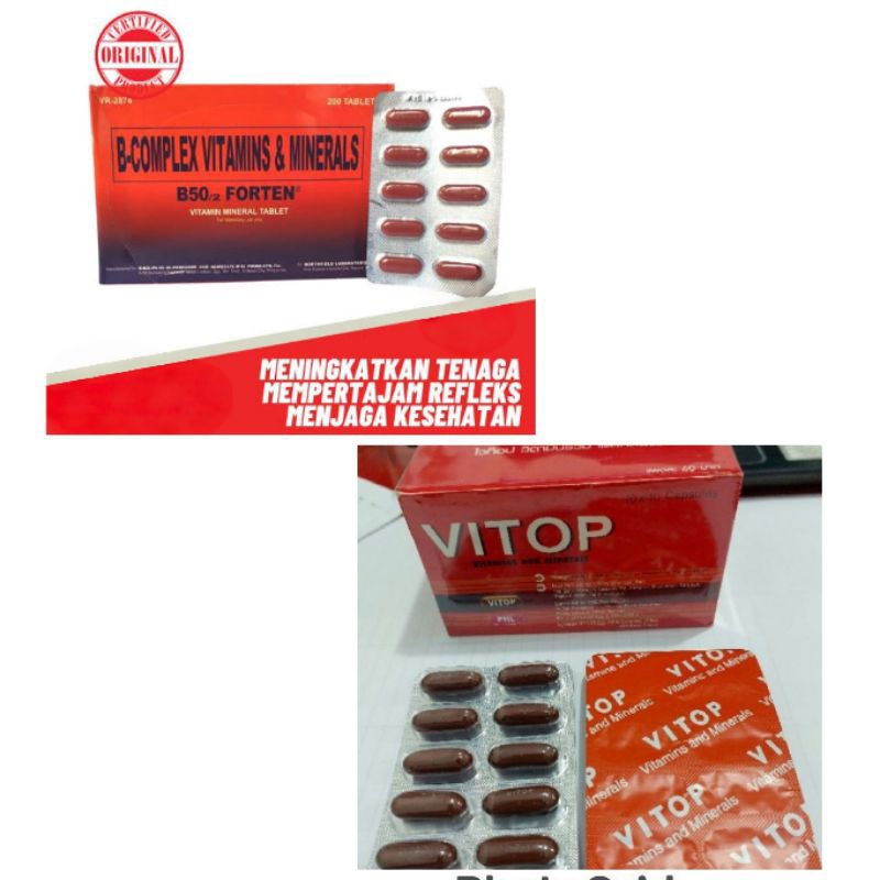 VITOP DAN B50 FORTEN B COMPLEX Obat Vitamin Ayam Paket Rawatan Laga full power