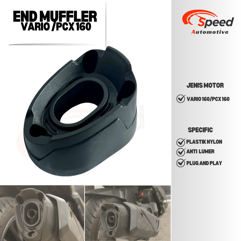 END MUFFLER END CUP MONCONG KNALPOT VARIO 160/PCX 160