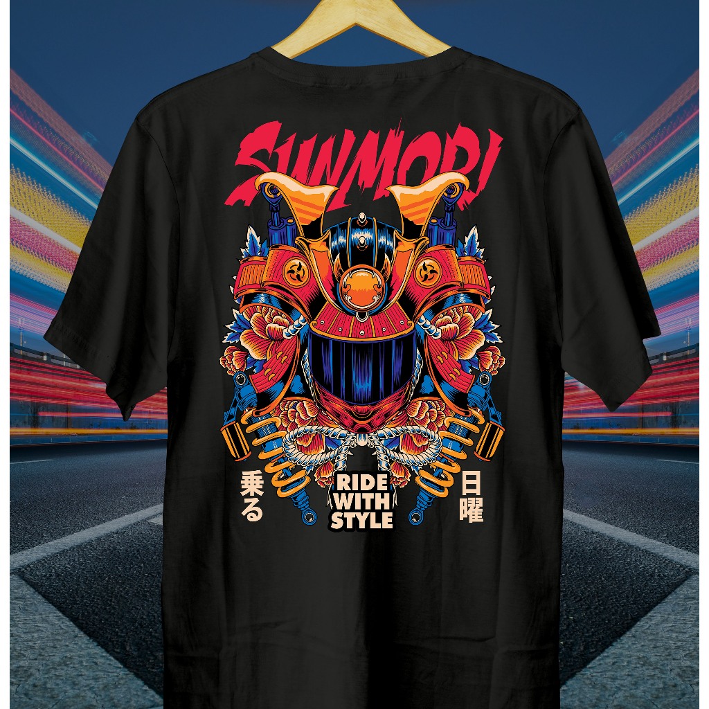 Kaos Motor Sunmori Bushido // Kaos Sunmori // Baju Sunmori // Sunmori // Baju Sunmori Keren
