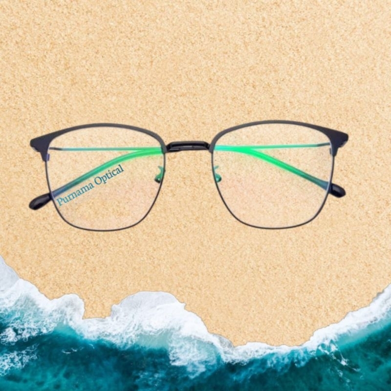 Frame Kacamata PHOTOCROMIC 1157 Frame Big Square Metal