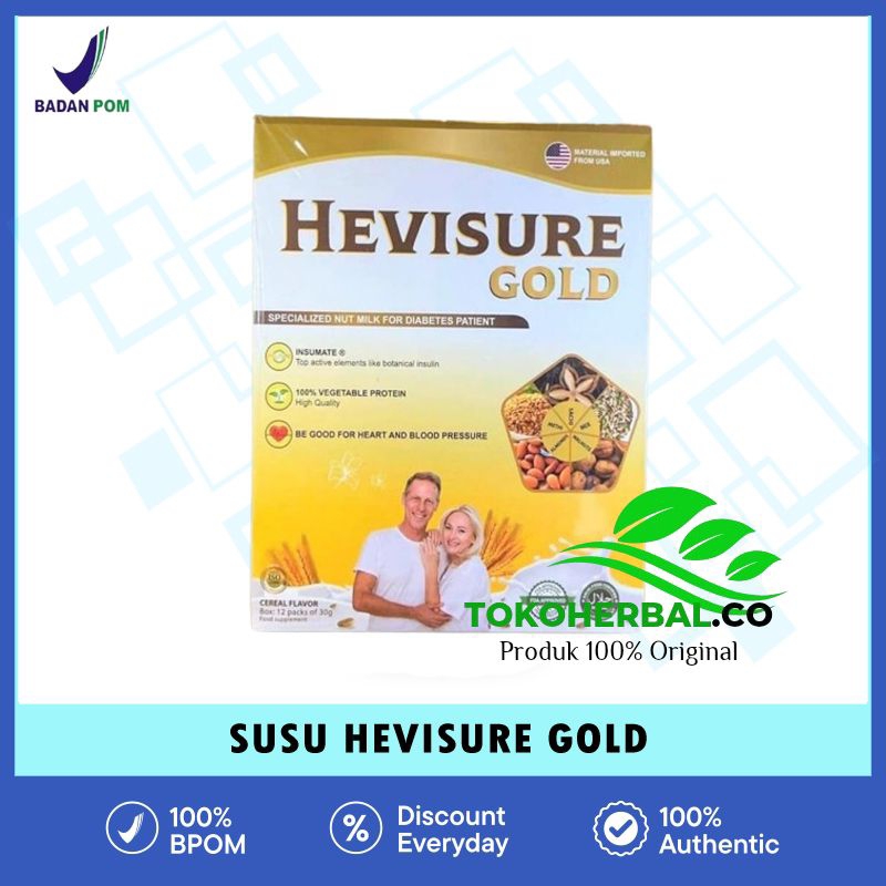 

HEVISURE GOLD MILK ASLI SUSU HERBAL ATASI DIABETES KENCING MANIS ISI 12 SACHET