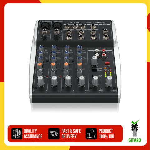 Audio Mixer Behringer Xenyx 802S Xenyx 802 S 8 input with USB Streaming Podcast Recording
