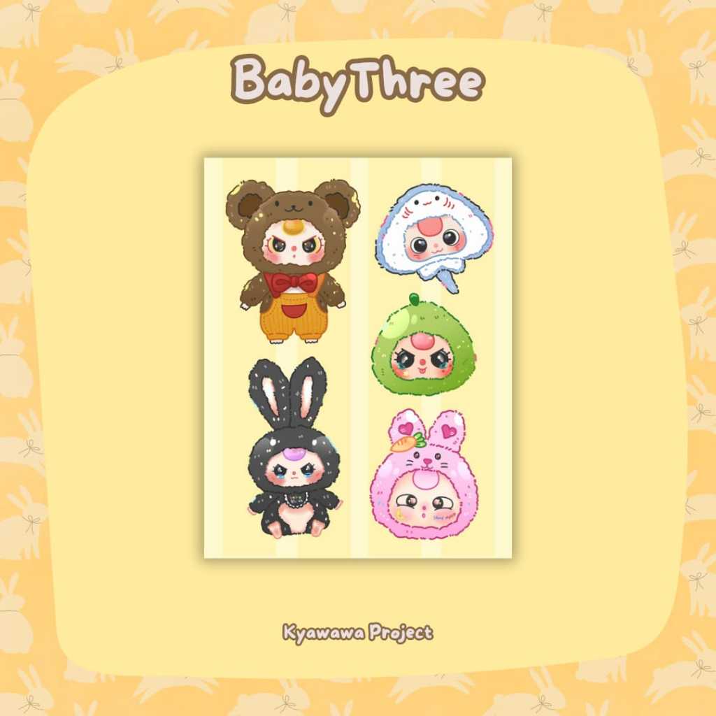 

Sticker Baby Three by KyawawaProject | deco journal handphone laptop DIY stiker