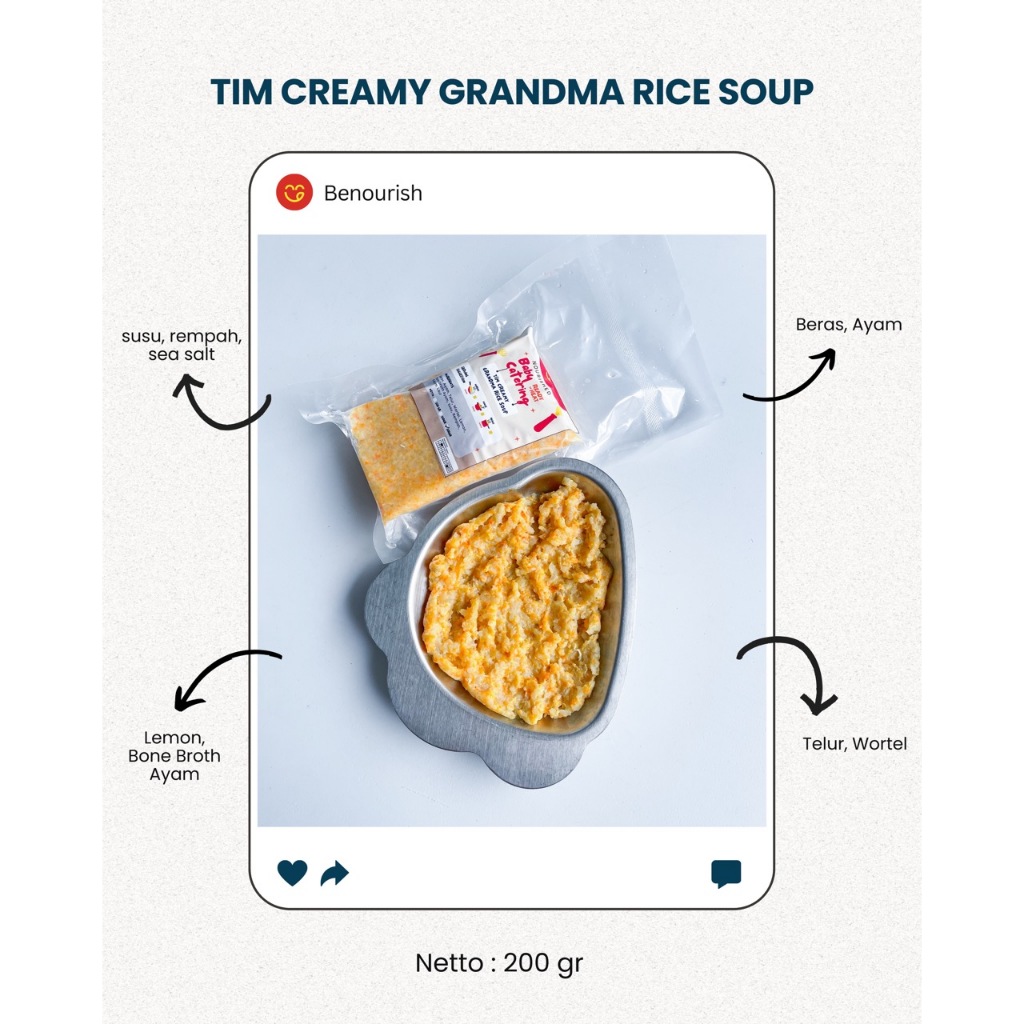 

Tim Creamy Grandma Rice Soup by Benourish Catering