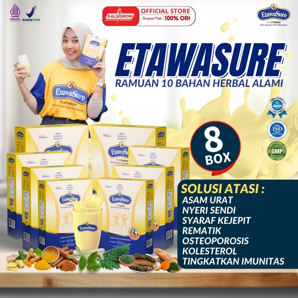 

Susu Kambing Etawa Etawasure - Mengurangi Risiko Osteoporosis dan Membantu Asam Urat 8 Box Kemasan 250gram