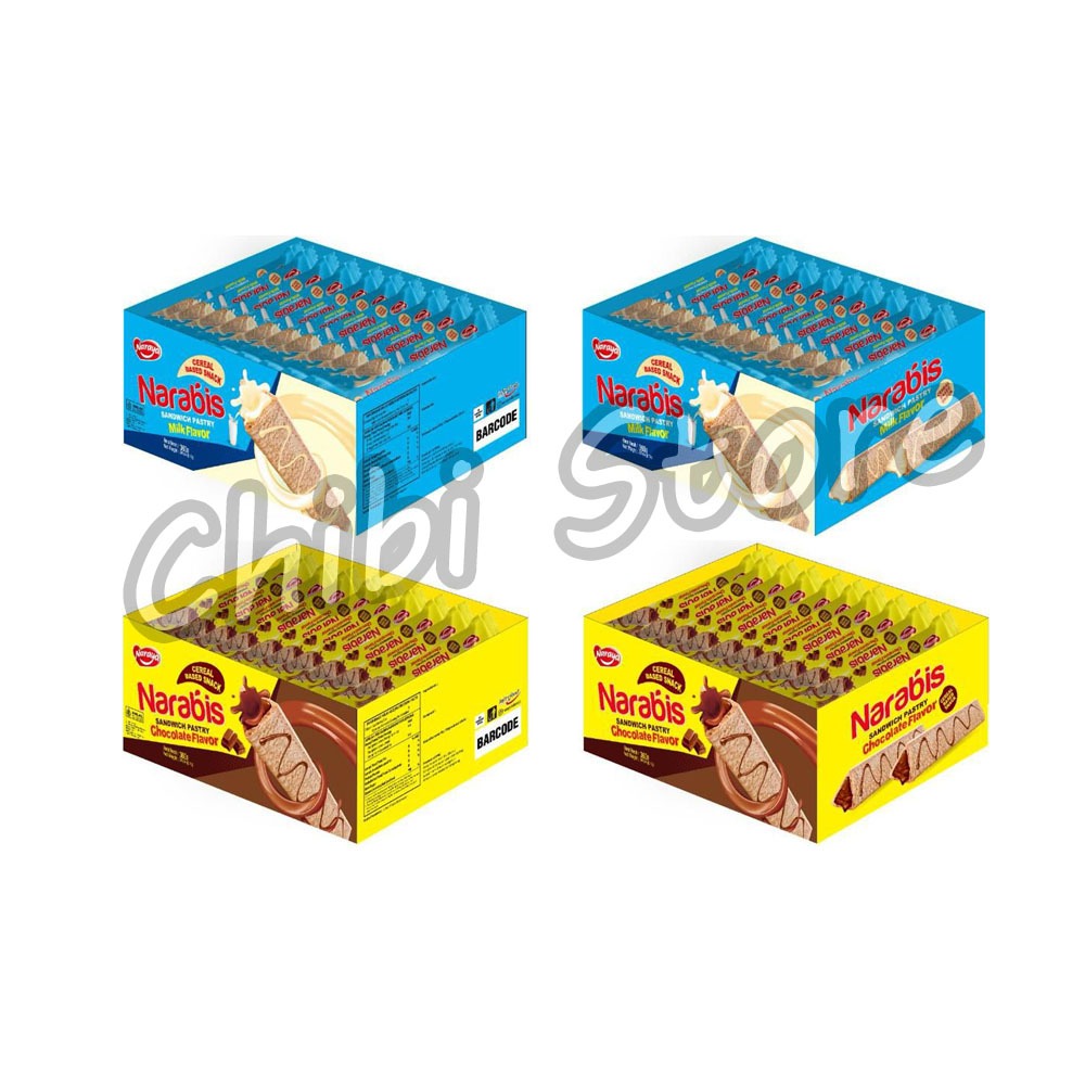 

[BOX] Naraya Narabis Sandwich Pastry Chocolate Milk - Narabis Sandwich Pastry - Naraya Cereal Based Snack 360g