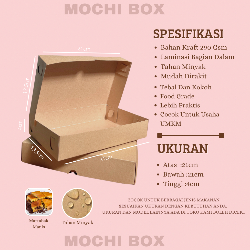 

Box Martabak Dus Martabak Kardus martabak kraf Laminasi Kemasan Kraf