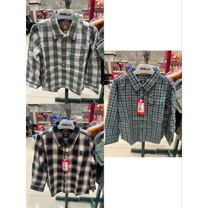 Osella Kids Kemeja kotak-kotak lengan panjang