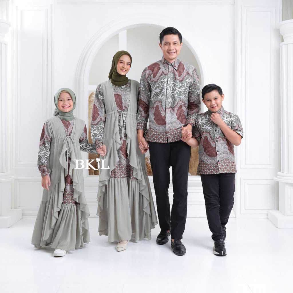Baju Couple Pasangan Baju Lebaran Keluarga Gamis Couple Keluarga Gaun Ibu Anak Baju Muslim Keluarga 