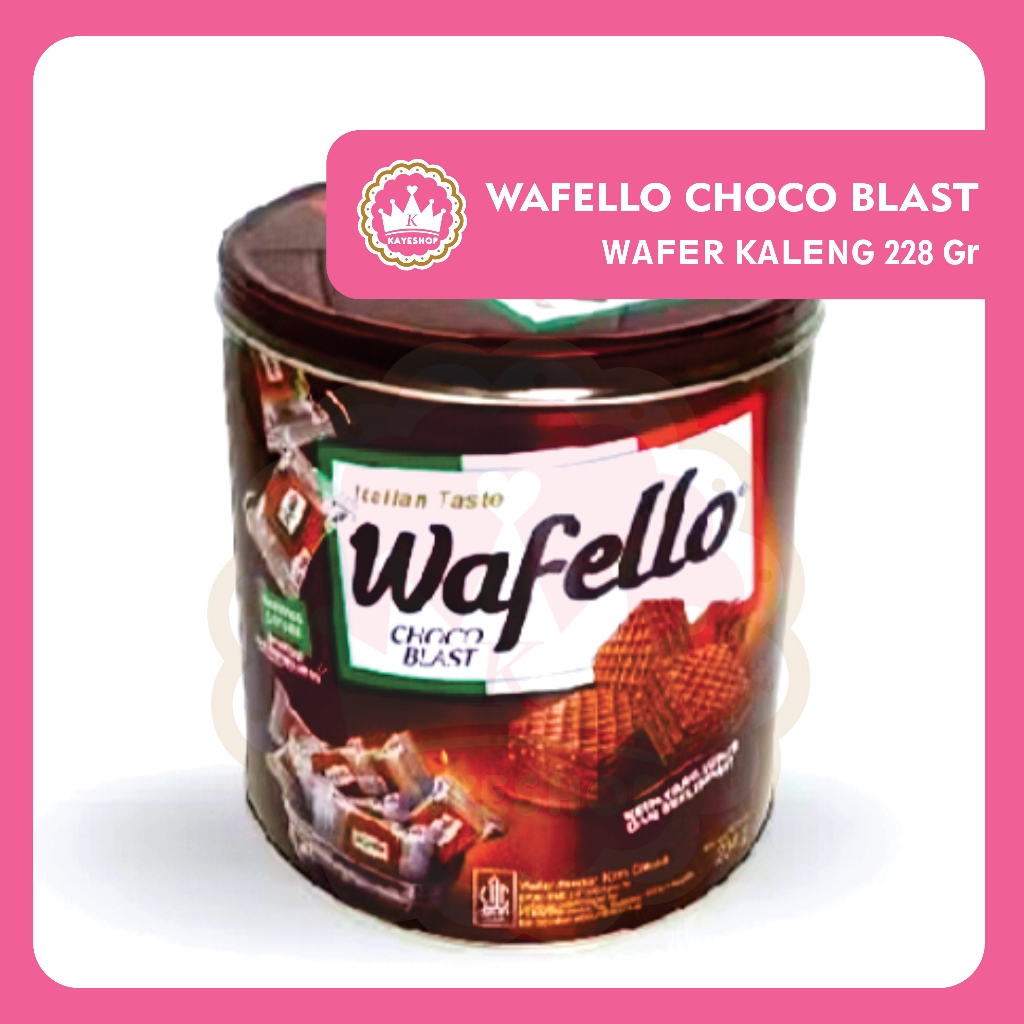 

Wafello Wafer Rasa Cokelat Choco Kaleng 234 Gr | Roma