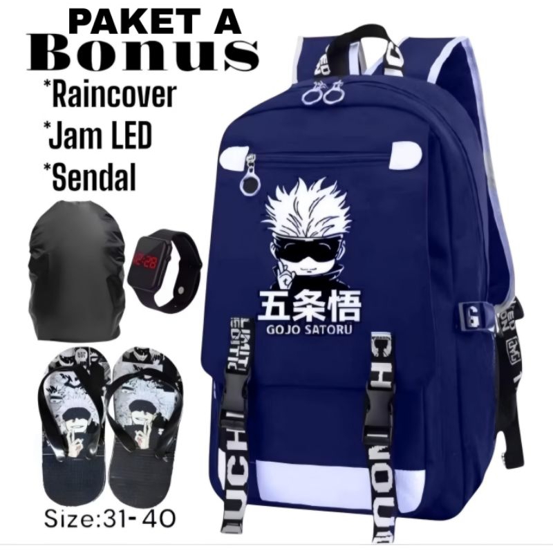 Tas Sekolah Anime Gojo Satoru – Stylish, Cocok untuk Anak SD/SMP/Remaja