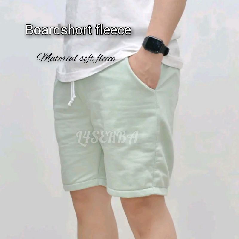 Boardshort fleece celana pendek fleece hodie