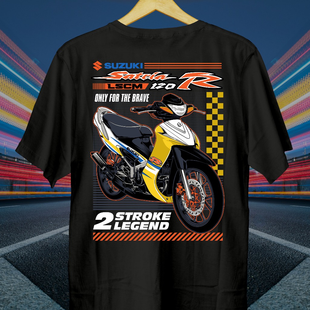 Kaos Motor Satria 120 LSCM YELLOW // Kaos Satria LSCM 120 // Baju Satria 120 LSCM // Kaos Satria LSC