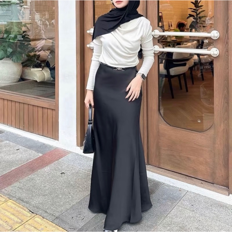 Rok Korean Satin silk / Rok flower