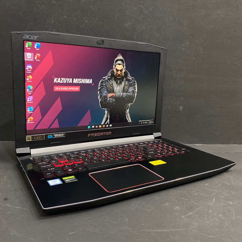 Acer Predator Intel i7 8750H Nvidia GTX 1060 6 GB RAM 16 GB SSD 256 GB HDD 1 TB Laptop Gaming Second