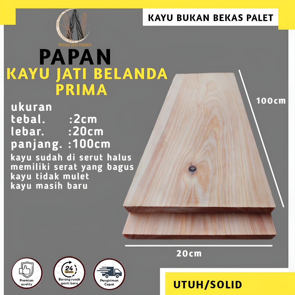 papan kayu jati belanda kualitas PRIMA kayu bukan bekas palet kayu sudah di serut halus