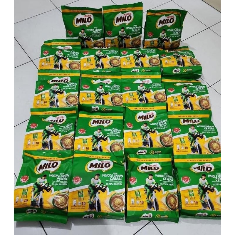 

MILO WITH WHOLE GRAIN CEREAL ORIGINAL MALAYSIA 10SACHET