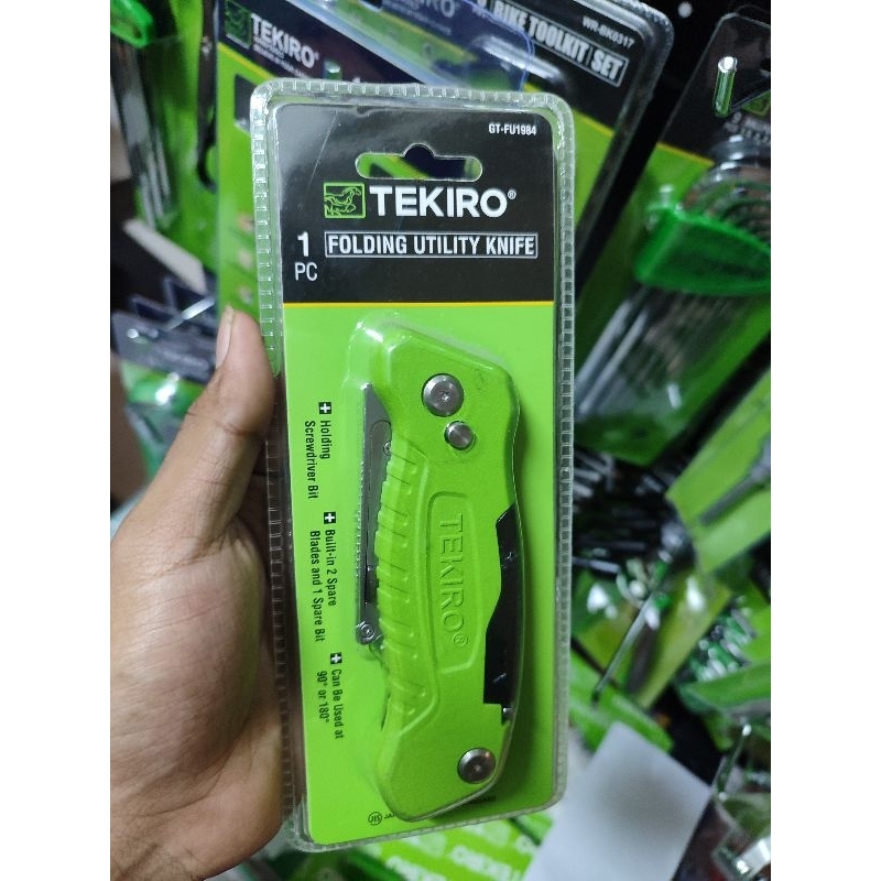 

TEKIRO PISAU CUTTER LIPAT MULTIFUNGSI Tekiro Folding Utility Knife Multifunction GT-FU1984 .