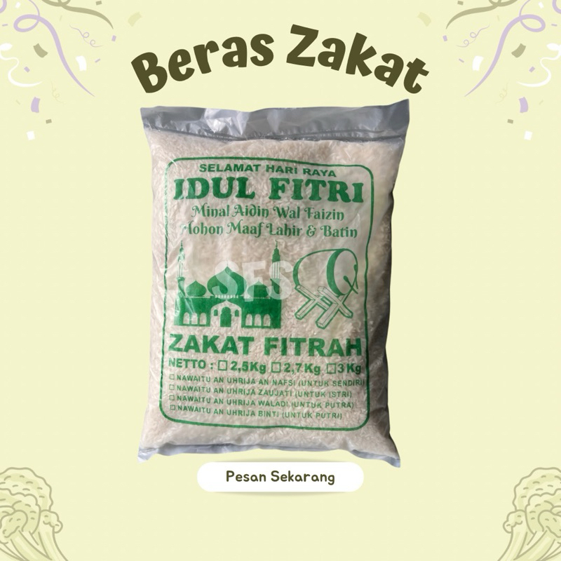 

Kemasan BERAS ZAKAT FITRAH Lebaran Idul Fitri