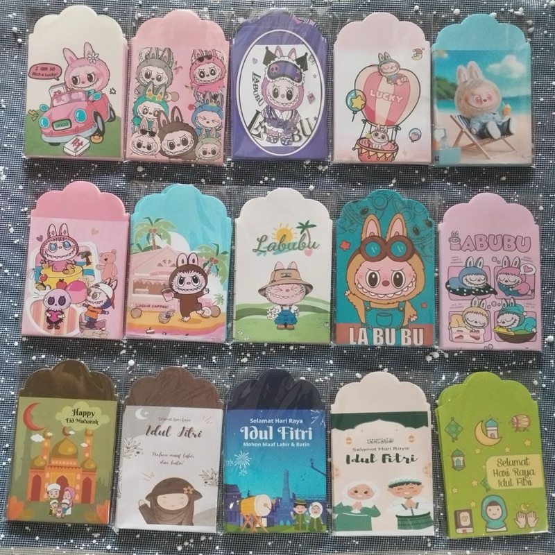 

[2025 Bisa Pilih Motif] 1 Pack Isi 10 Lembar Amplop Lebaran Medium ukuran 7 x 11 cm