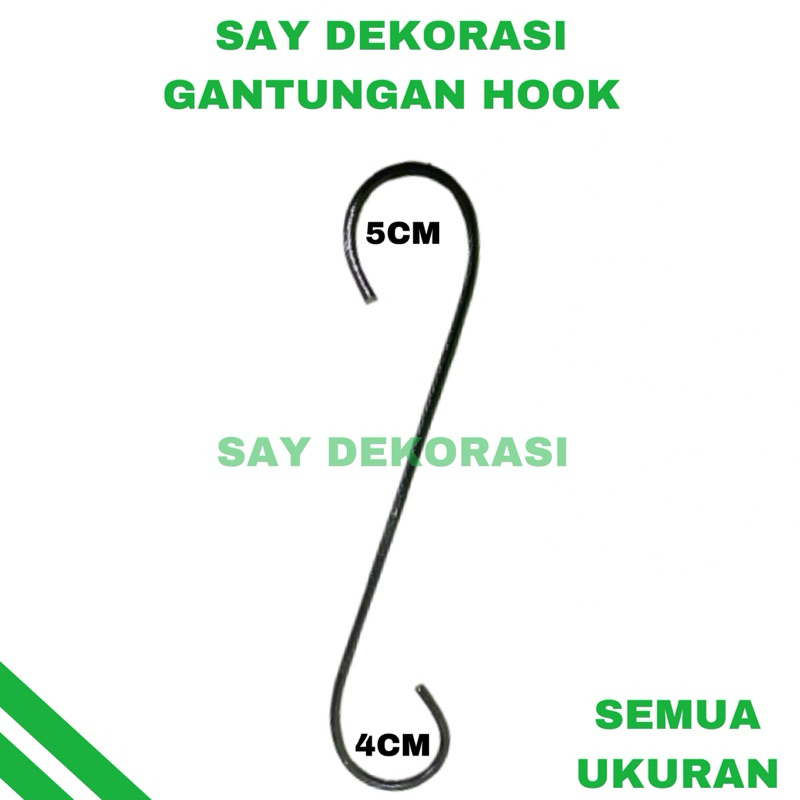 (BISA COD) SAY COSTUM.ID TYPE 103 hook s gantungan besi/PENGAIT BESI Hook S Gantungan Besi /Pengait 