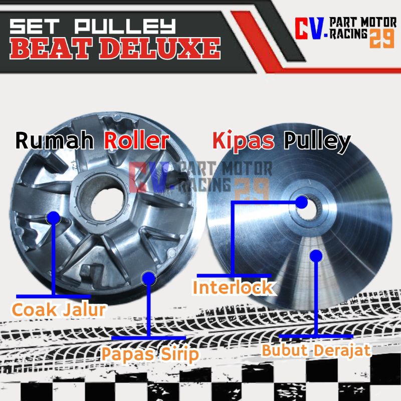 SET PULLEY BEAT DELUXE RUMAH ROLLER BEAT DELUXE KIPAS BEAT DELUXE