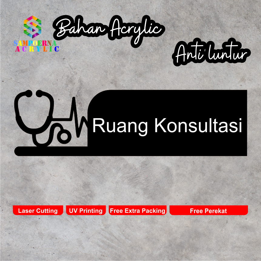 Sign Acrylic Ruang Konsultasi | Akrilik ruang konsultasi dokter,bidan,facial