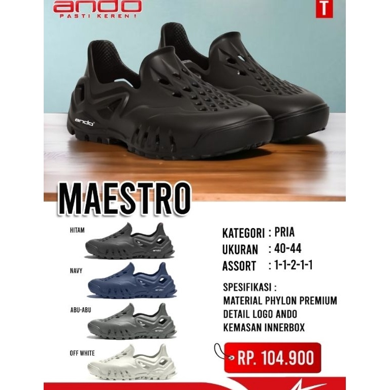 KODE G45O SEPATU ANDO MAESTRO SLIP ON PYLON KARET CROK PRIA DEWASA