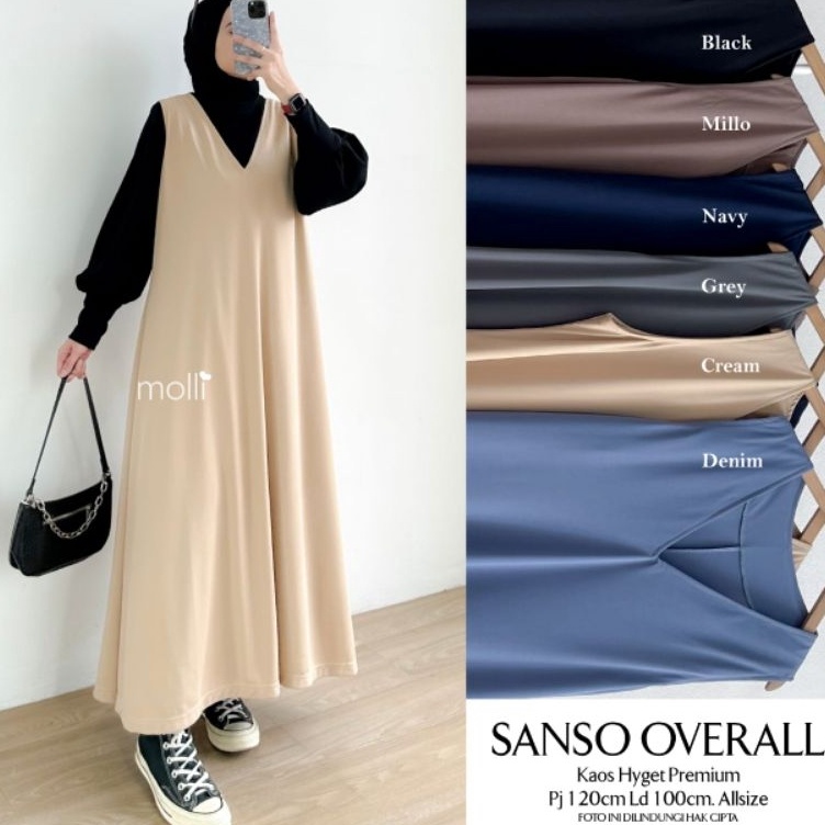 KODE V93H Molli Berlabel Jeiso Sanso Overall Polos Kaos Hyget Inner Iner Tanpa Lengan Dress Premium 
