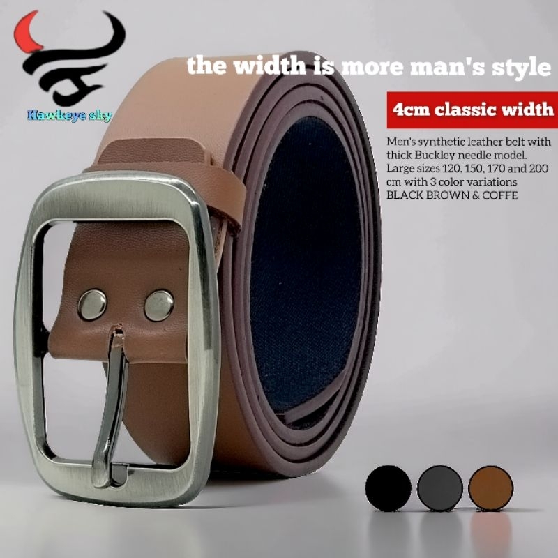 ikat pinggang kulit murah pria JUMBO premium sabuk pria PREMIUM sabuk oval JS-4447