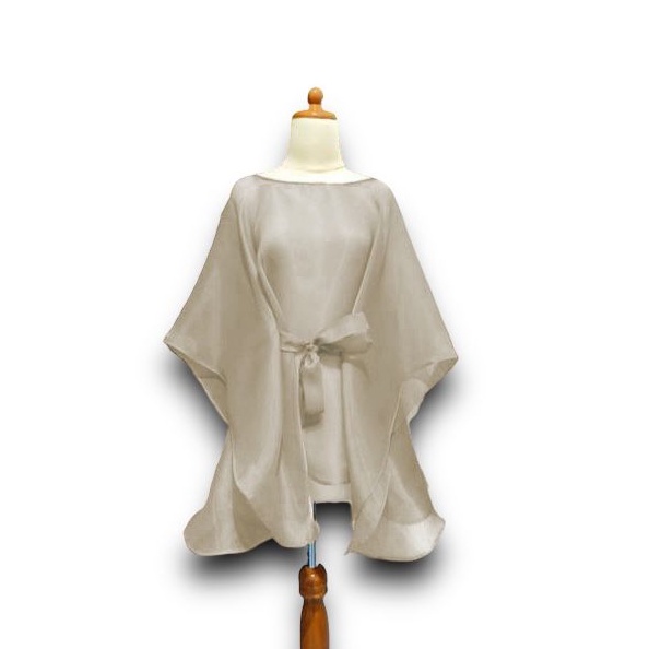 KODE O54E OUTER ROMPI ORGANZA CAPE ORGANZA PREMIUM CAPE CARDIGAN