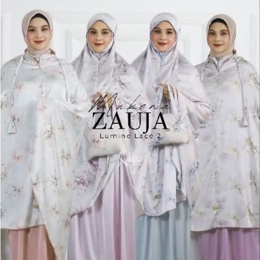 ZAUJA MUKENA SILK MOTIF #02 RAYA SERIES BY RAISA HIJAB/MUKENA SILKY MOTIF 3IN1 PREMIUM RAISA HIJAB/M
