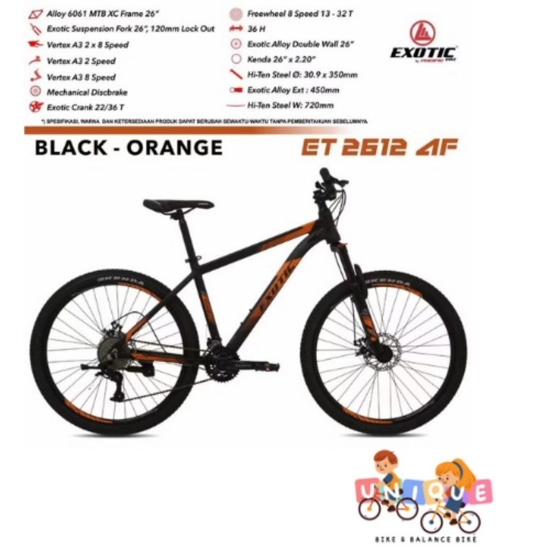 Sepeda Gunung MTB 26 2612 AF Exotic/Sepeda dewasa