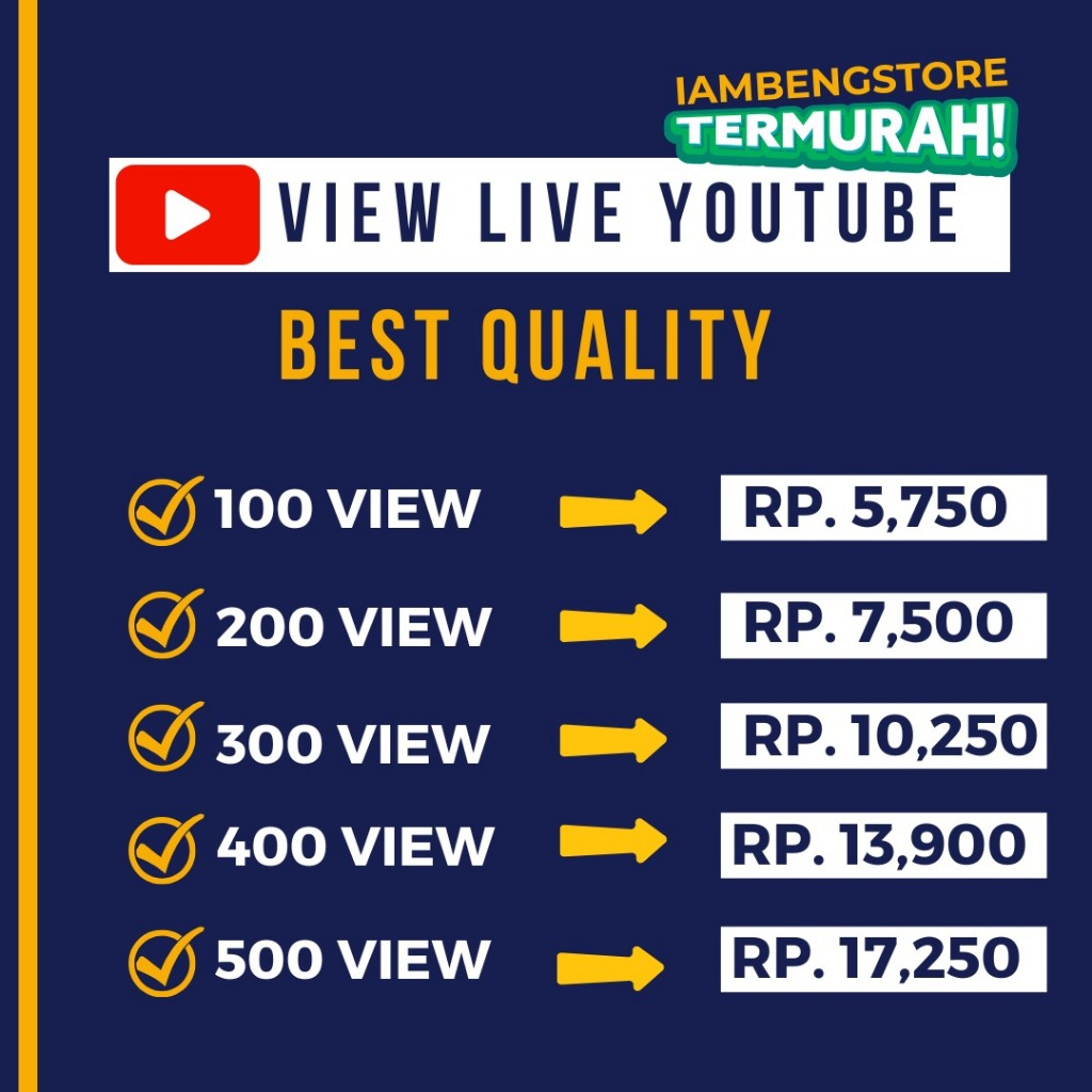 VIEW LIVE YOUTUBE TERMURAHHH