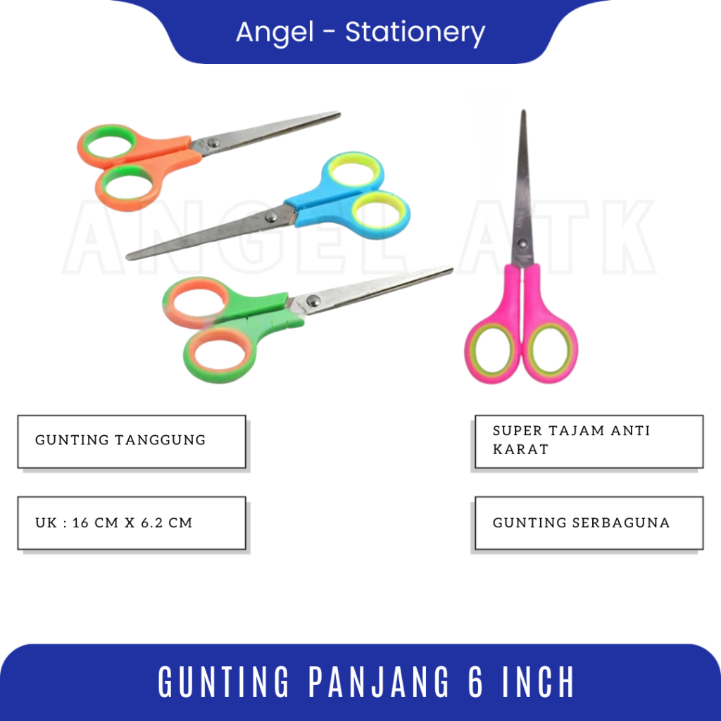 

Gunting Panjang / Gunting Gagang Karet / Anti Karat / Nyaman Digenggam / Perlengkapan Sekolah / Gunting Panjang Murah / COD / Atk Blessing