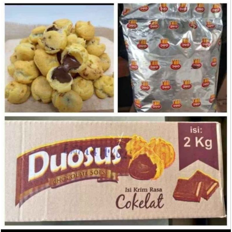 

duosus duo sus kue soes isi fla cokelat