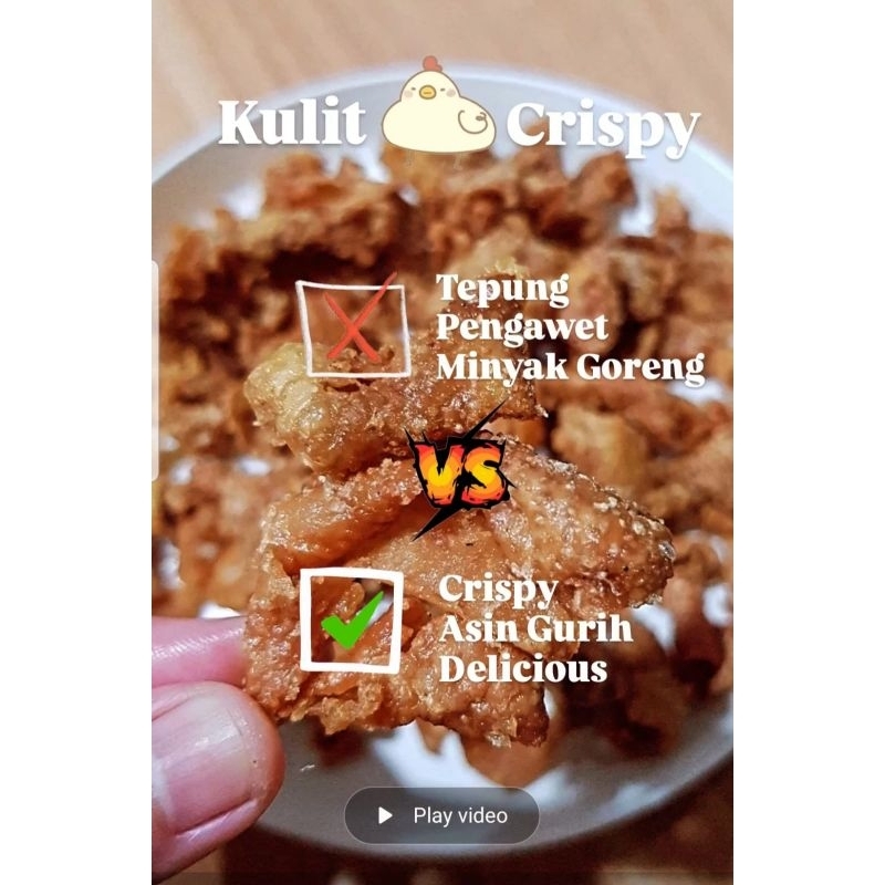 

Kulit Ayam Crispy Gurih - Snack Keto Diet & Karnivor