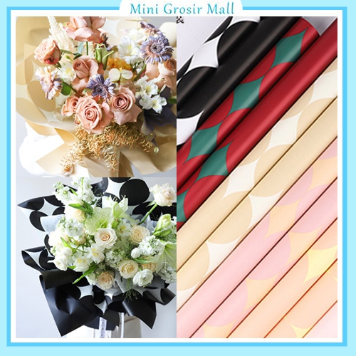 

Flower Wrapping Paper motif bintang Kertas Buket Bunga Cellophane Florist KB61