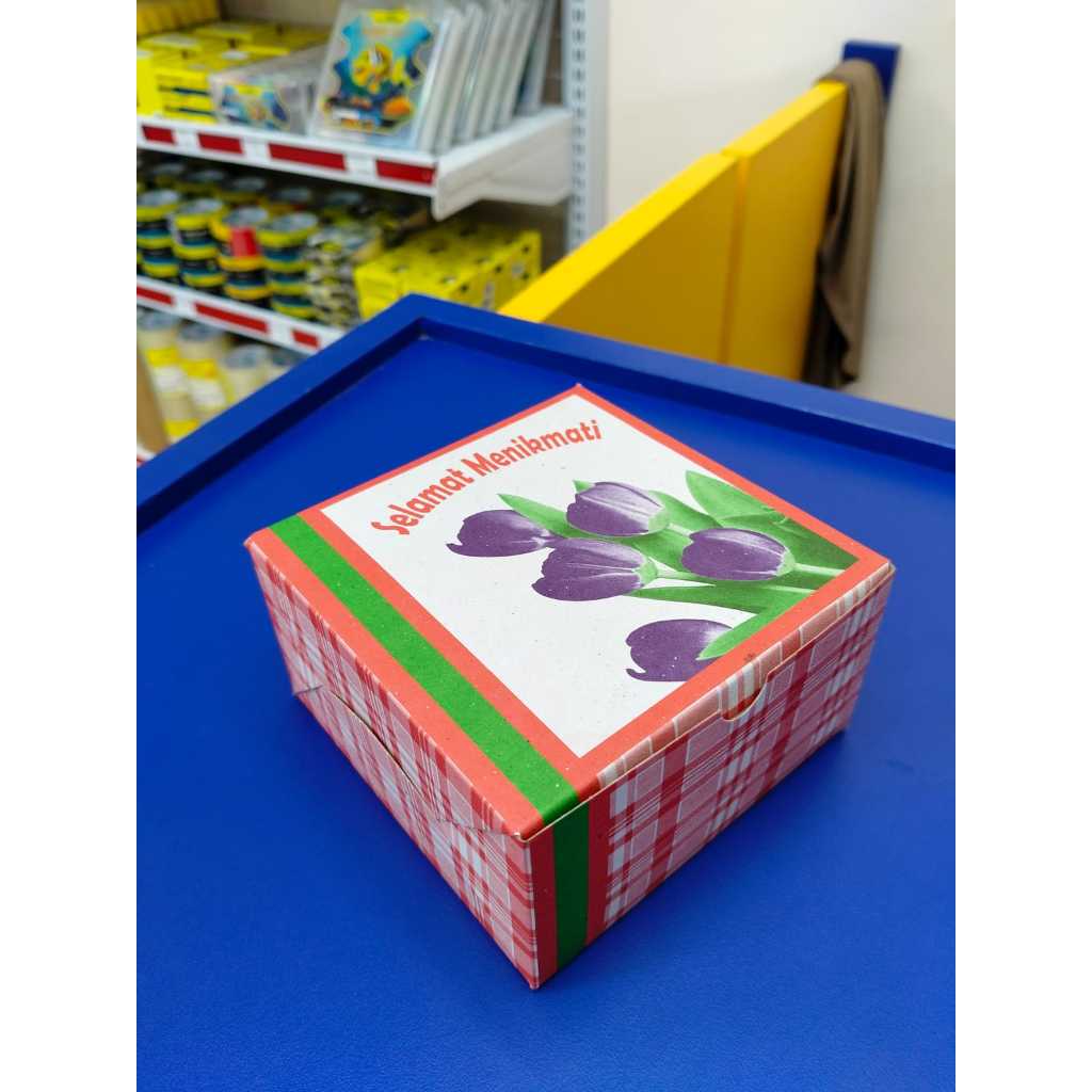 

DUS SNACK KUE 12X12 MOTIF BUNGA / SNACK BOS 12X12