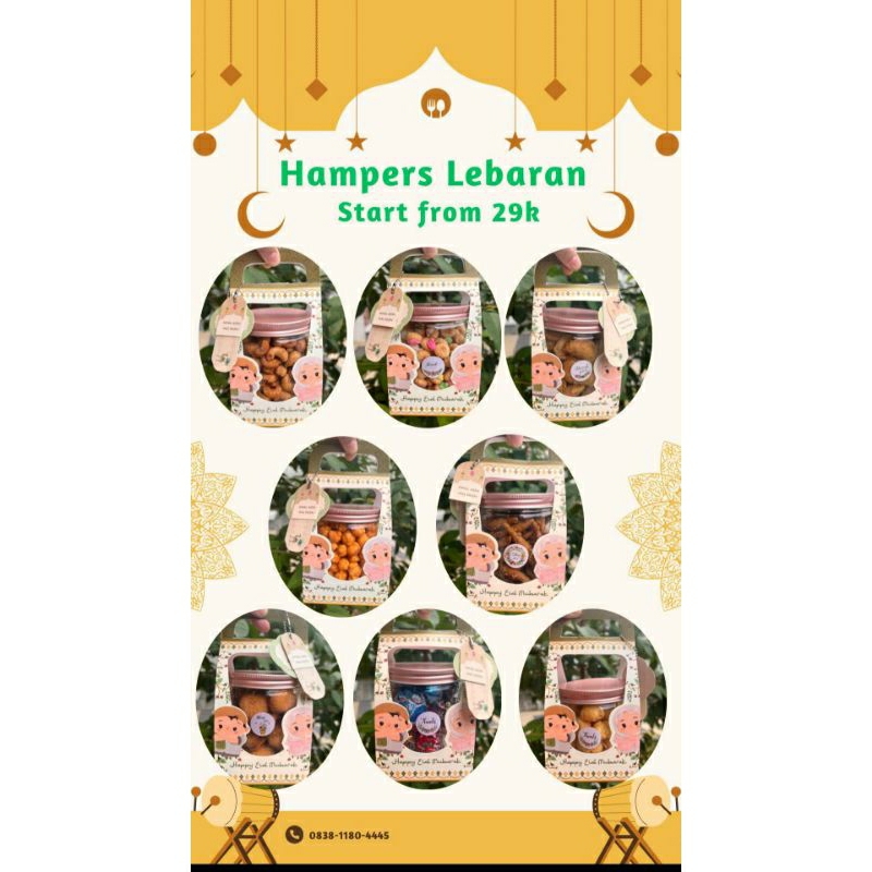 

Hamper Lebaran 2025 (toples 600ML sudah termasuk box dan hangtag idul fitri)