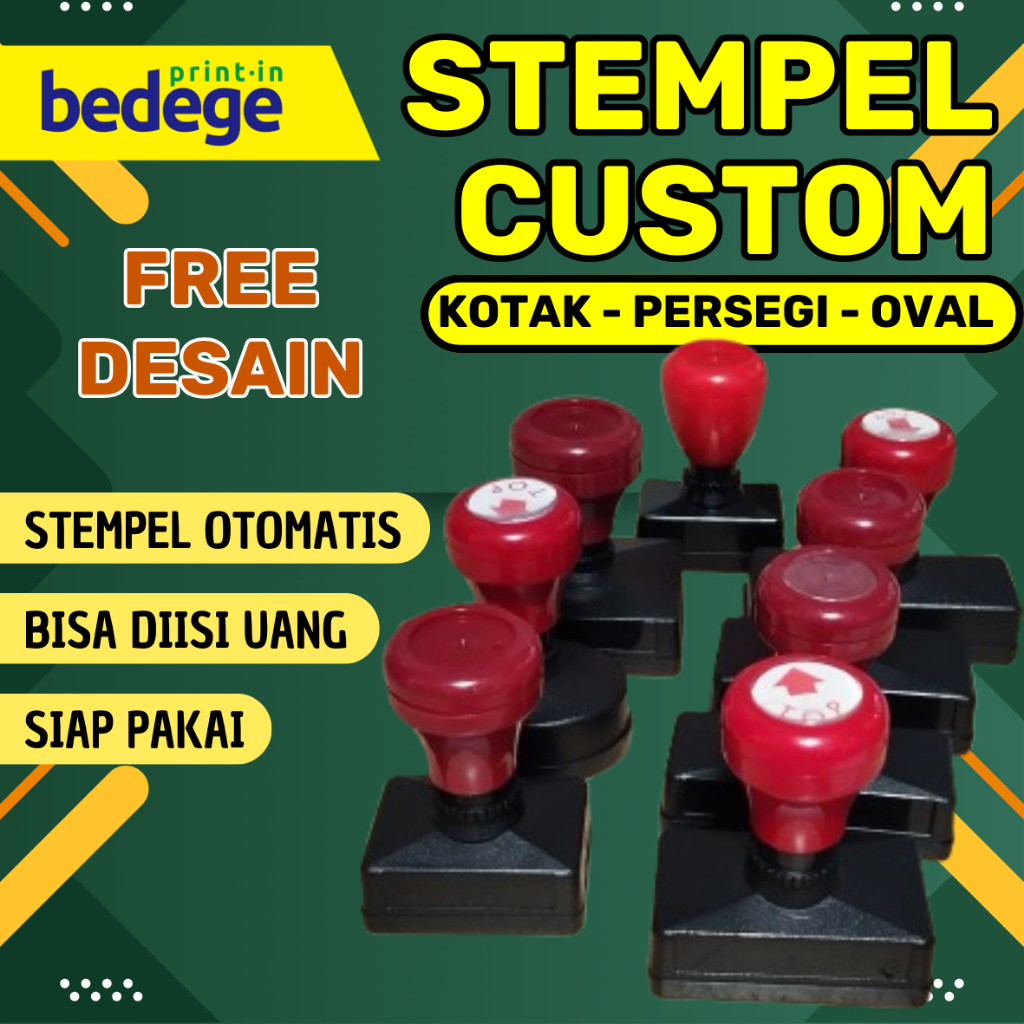 

Stempel Custom Kotak Persegi Oval Stempel Flash, FREE DESIGN Stempel Warna, Stempel otomatis, siap pakai, bisa diisi ulang